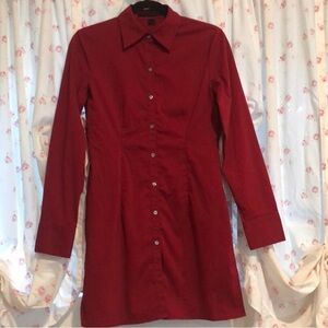 Express Design Studio Burgundy long sleeve tunic S